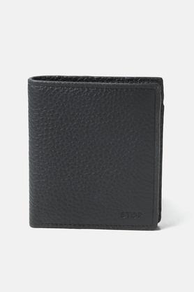 leather mens formal wear wallet - black