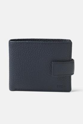 leather mens formal wear wallet - navy