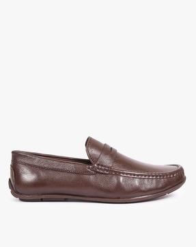 leather penny loafers