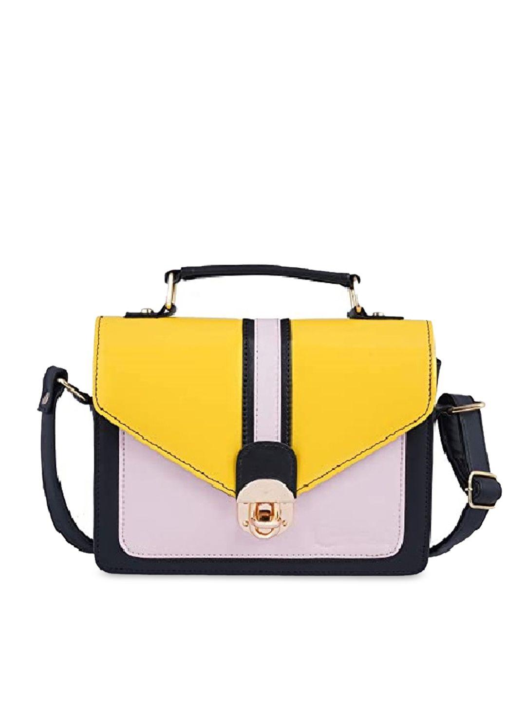 leather retail multicoloured colourblocked pu swagger satchel