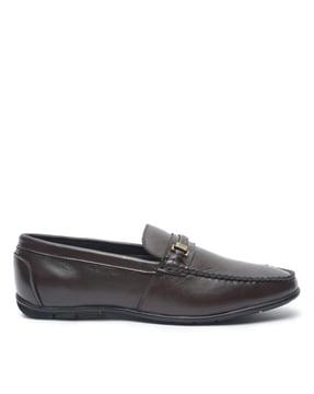 leather round-toe loafers