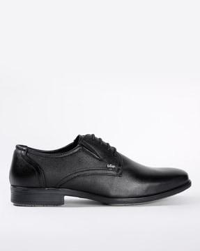 leather slip-on derby formal shoes