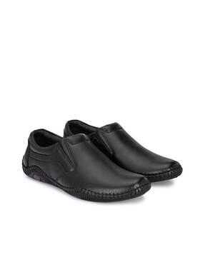 leather slip-on formal shoes