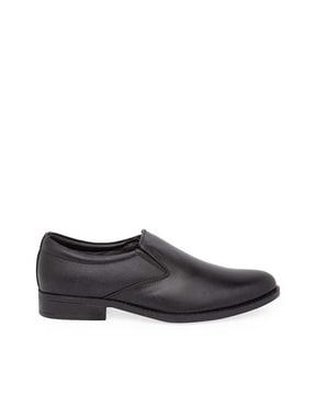 leather slip-on formal shoes