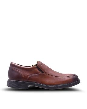 leather slip-on formal shoes