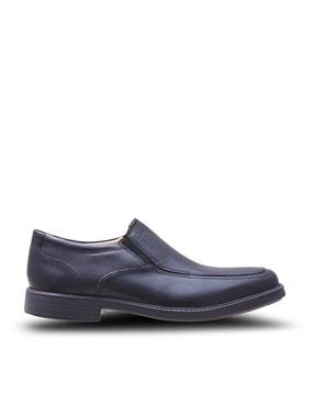 leather slip-on formal shoes