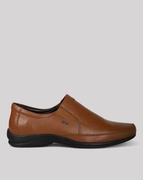 leather slip-on shoes
