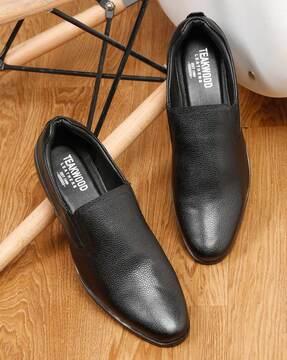 leather slip-on shoes