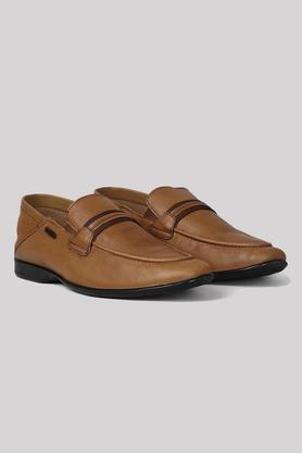 leather slipon men's loafers - natural