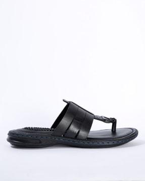 leather t-strap sandals