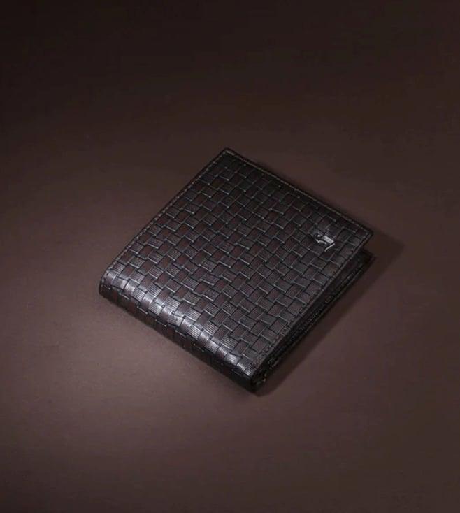 leather talk brown premium italian square diamond wallet