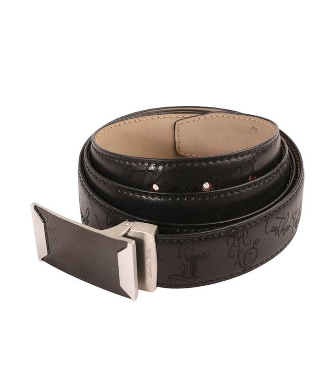 leather talks black genuine leather crawford belt - size - 42
