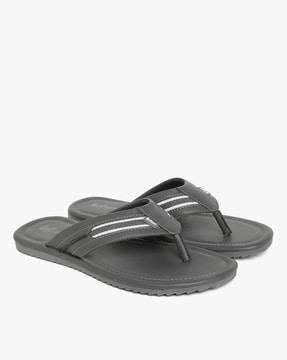 leather thong-strap flip-flops