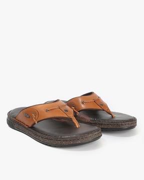 leather thong-strap sandals