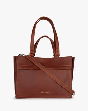 leather tote bag with detachable strap
