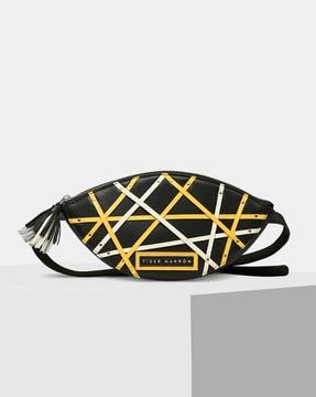 leather waist bag with detachable strap