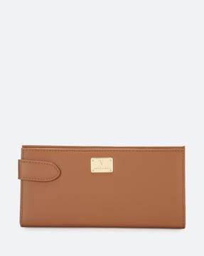 leather wallet with flap pocket