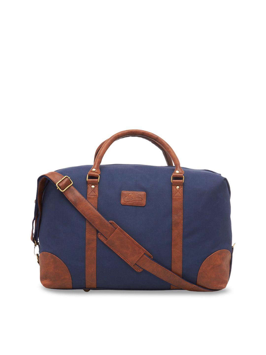 leather world blue unisex duffle bag