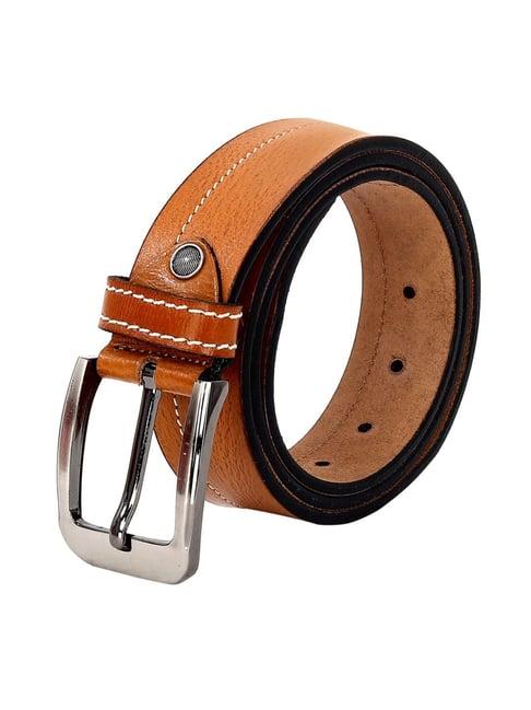 leather world tan casual leather belt for men