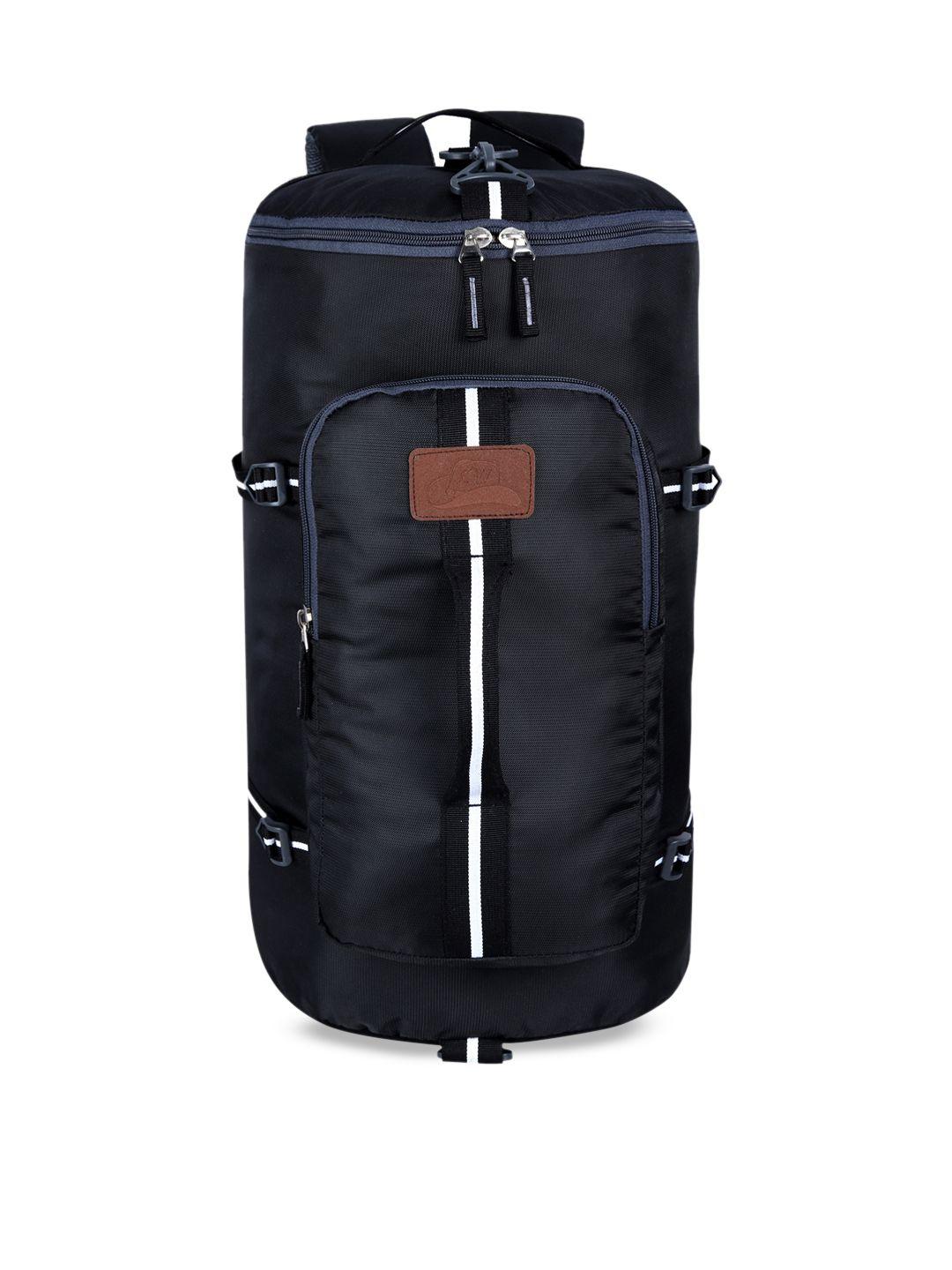 leather world unisex black 25 litre rucksacks duffel bag