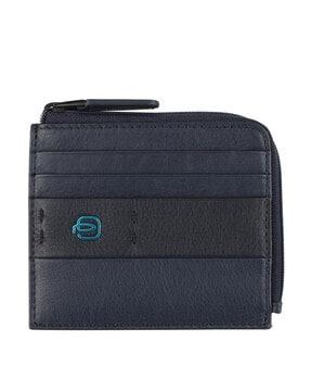 leather zip-around travel wallet