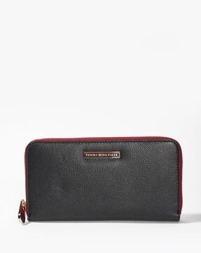 leather zip-around wallet