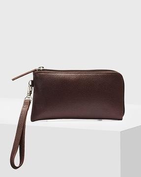 leather zip-around wallet