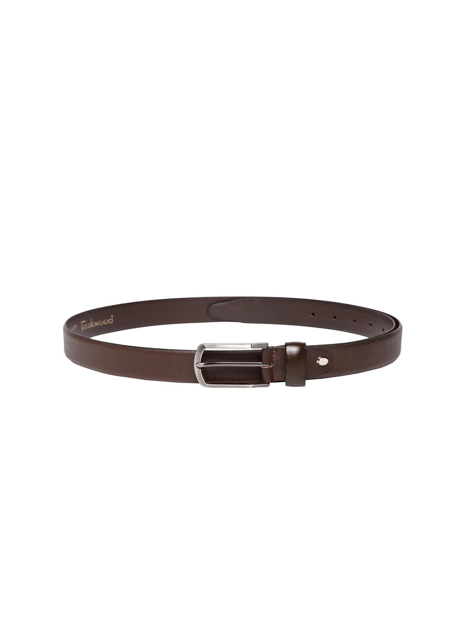 leathers brown solid belt