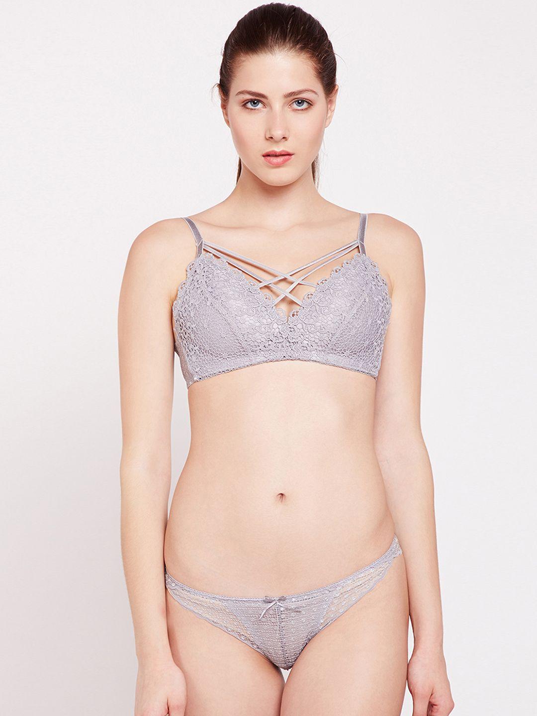 lebami women grey lace lingerie set 9901-grey_30