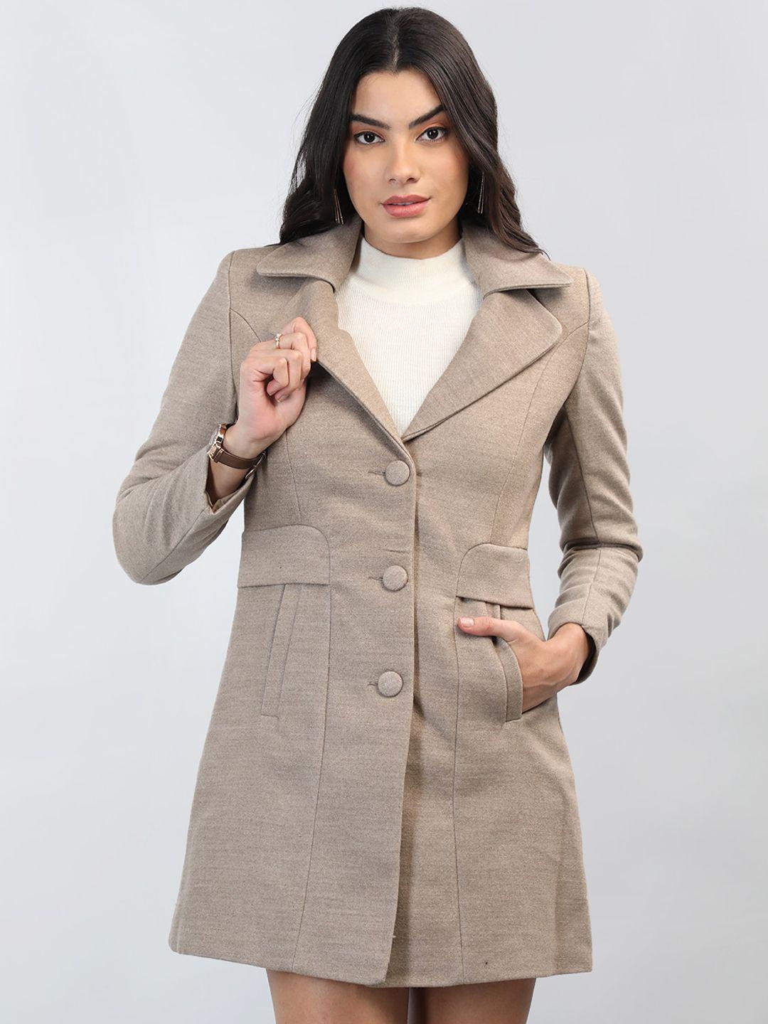 lebork single breasted notched lapel collar woollen overcoat