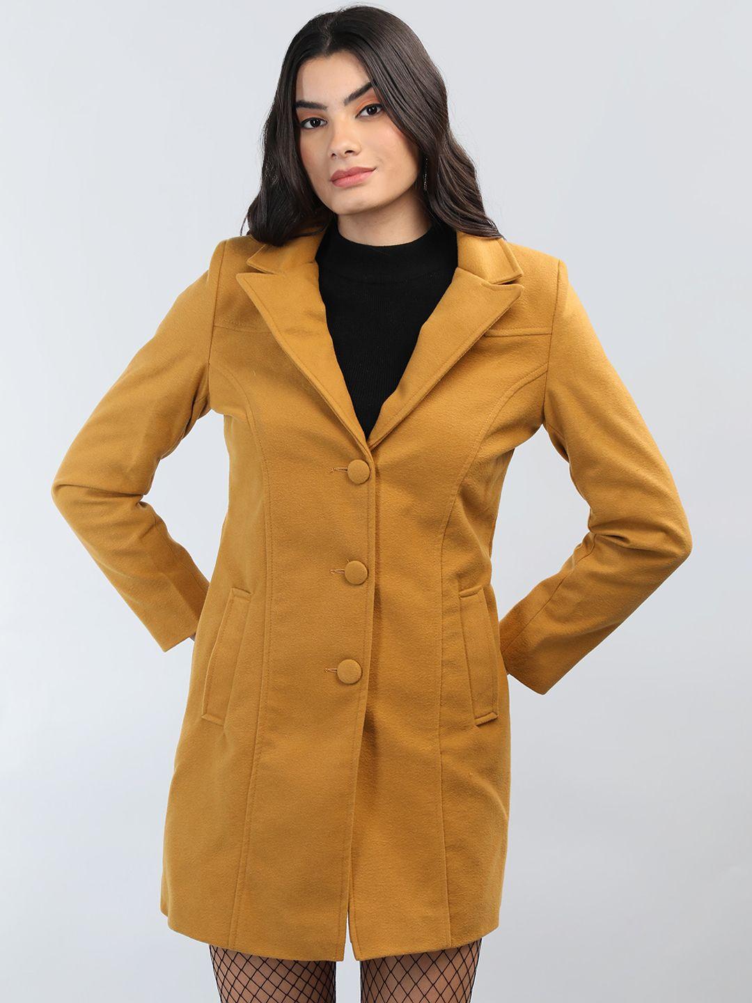 lebork woolen single-breasted overcoat