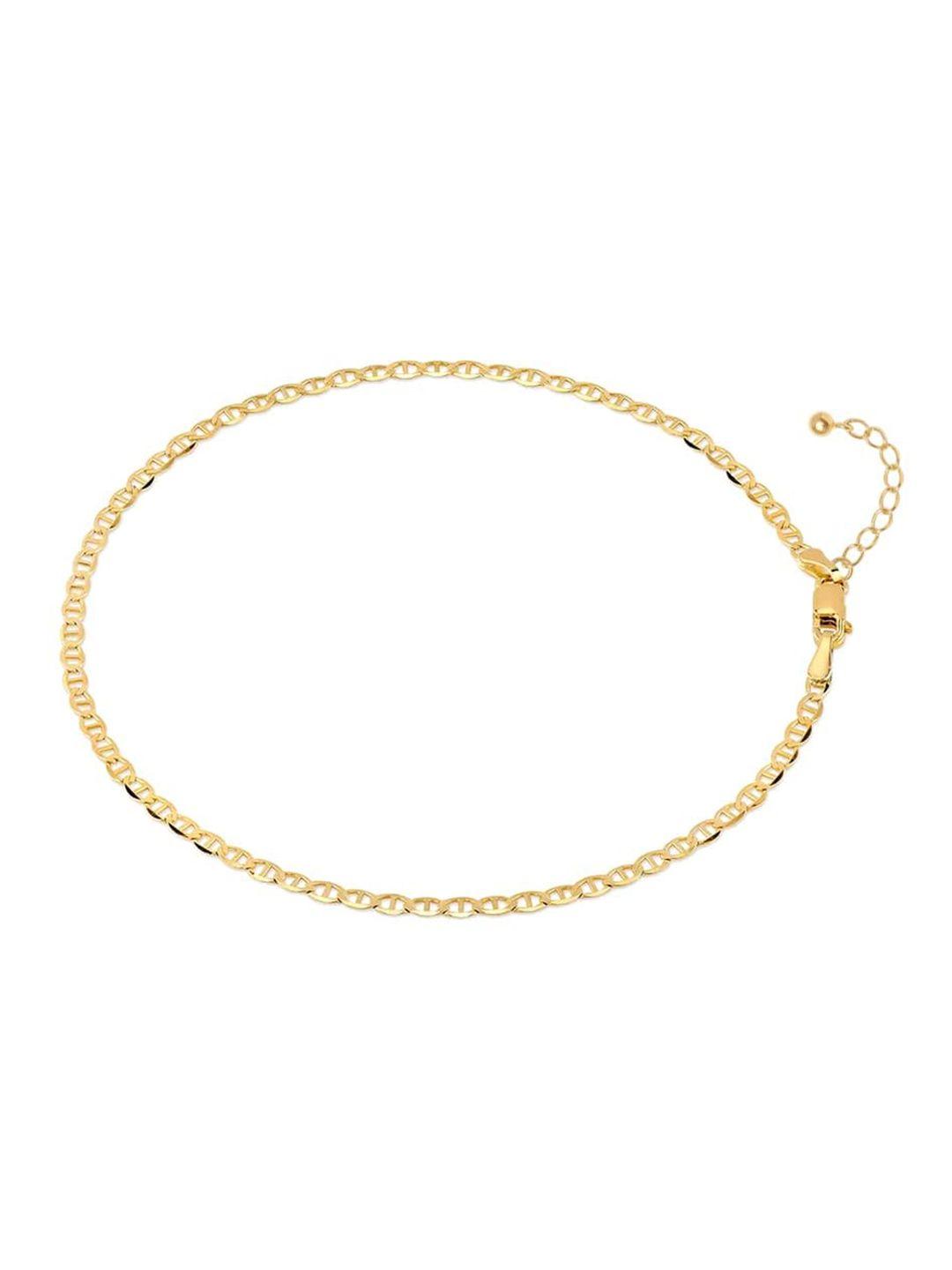 lecalla gold-plated 925 sterling silver anklet