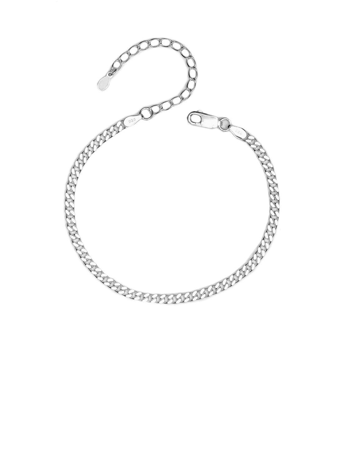 lecalla 925 sterling silver bis hallmarked rhodium-plated anklet