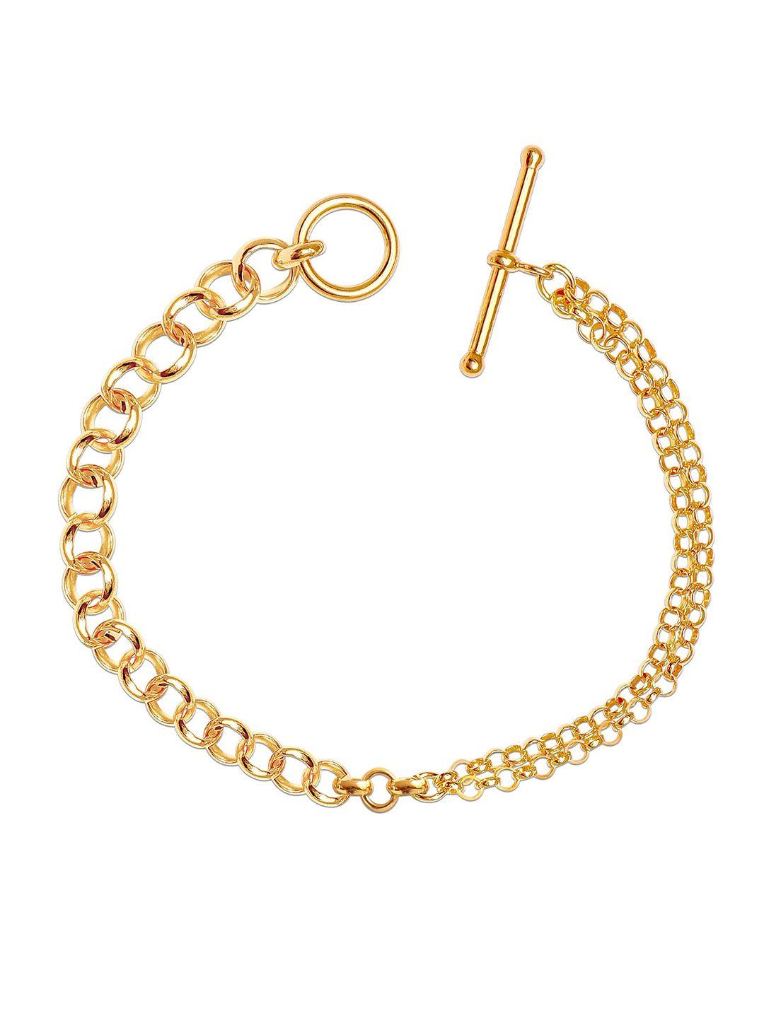 lecalla gold-plated 925 sterling silver link bracelet