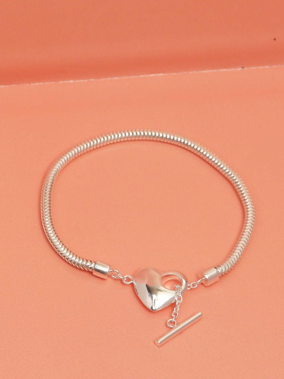 lecalla rhodium-plated (25 sterling silver link bracelet