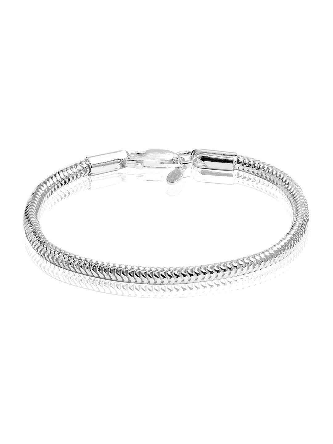 lecalla rhodium-plated 925 sterling silver wraparound bracelet