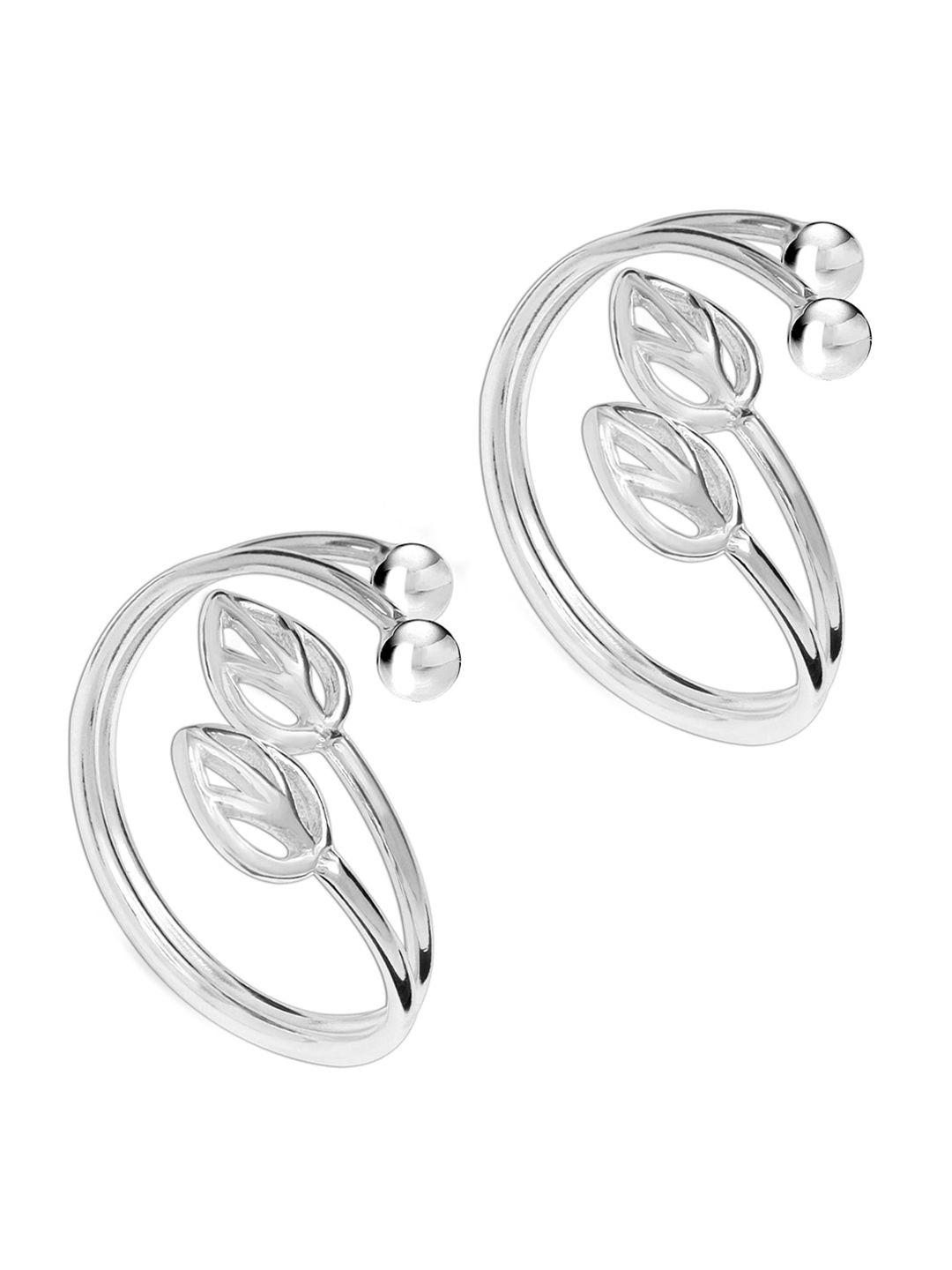 lecalla rhodium-plated handcrafted toe rings