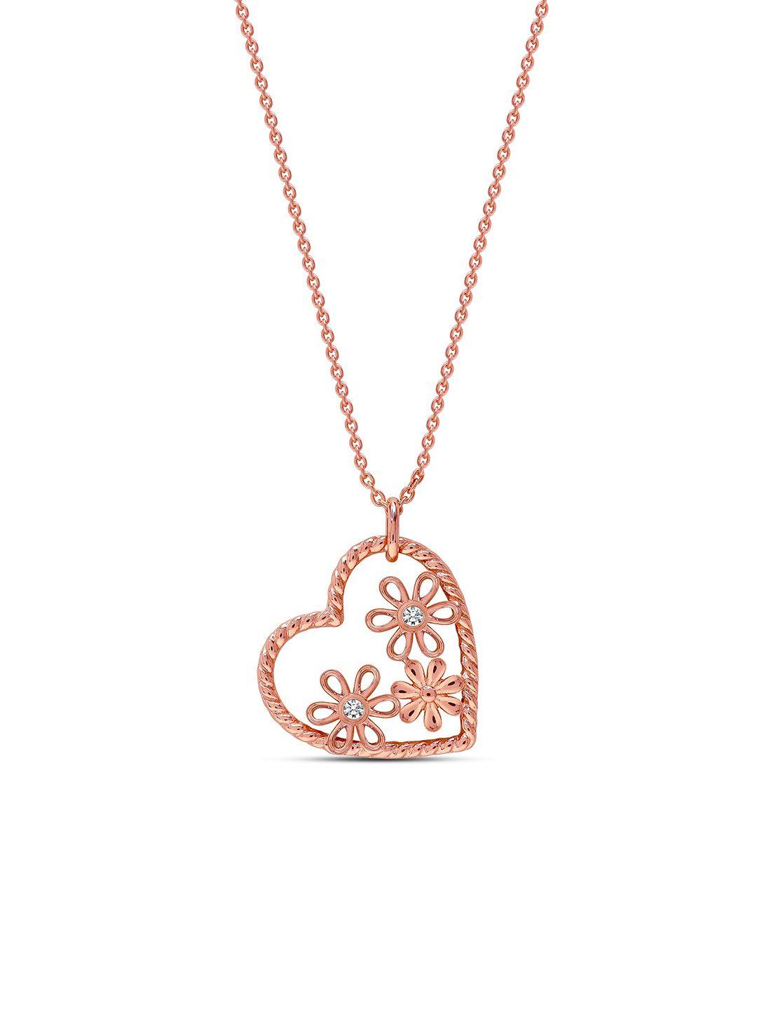 lecalla rose gold-plated & heart shaped pendants with chains