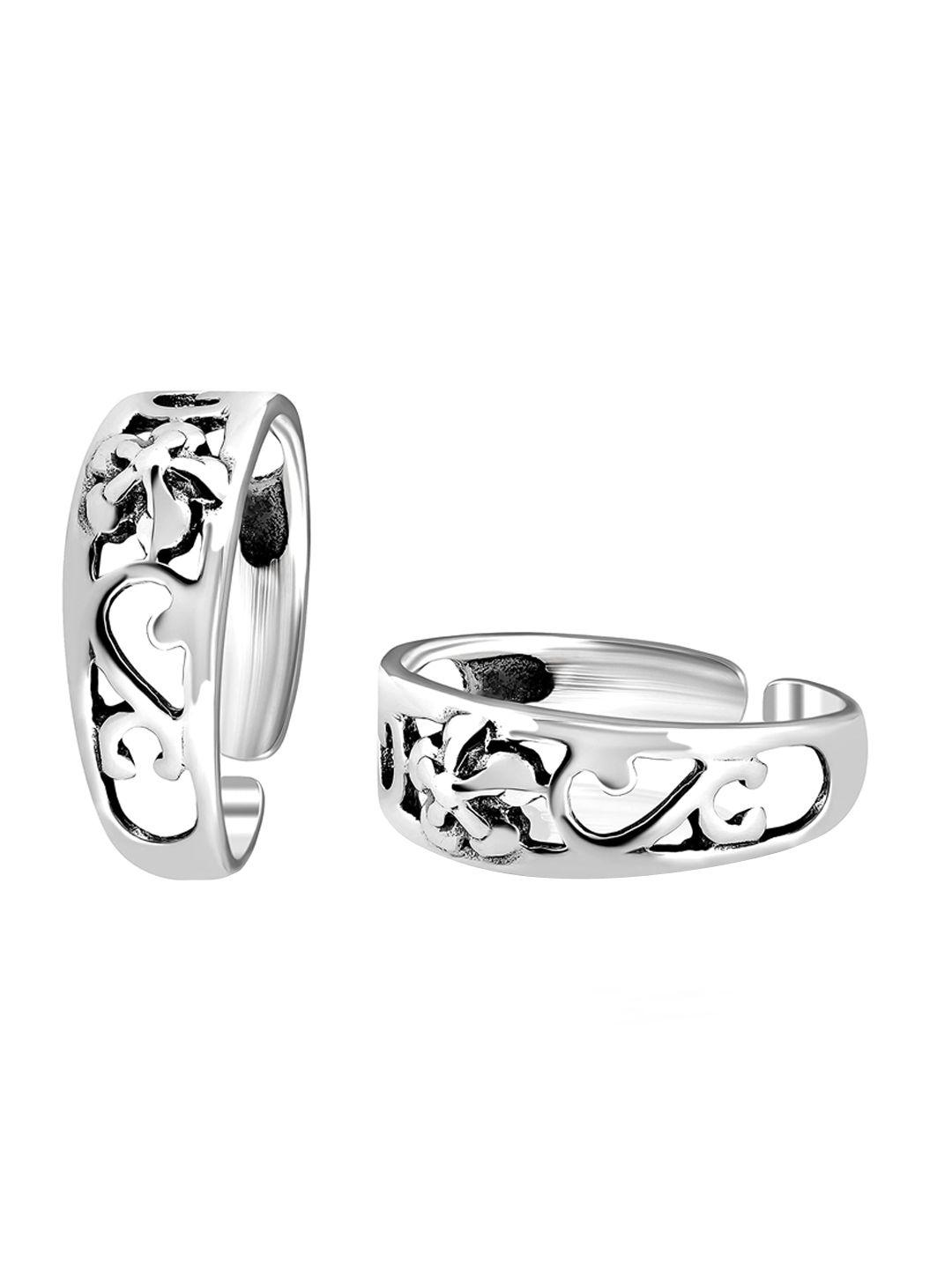 lecalla set of 2 925 sterling silver cutwork antique toe ring