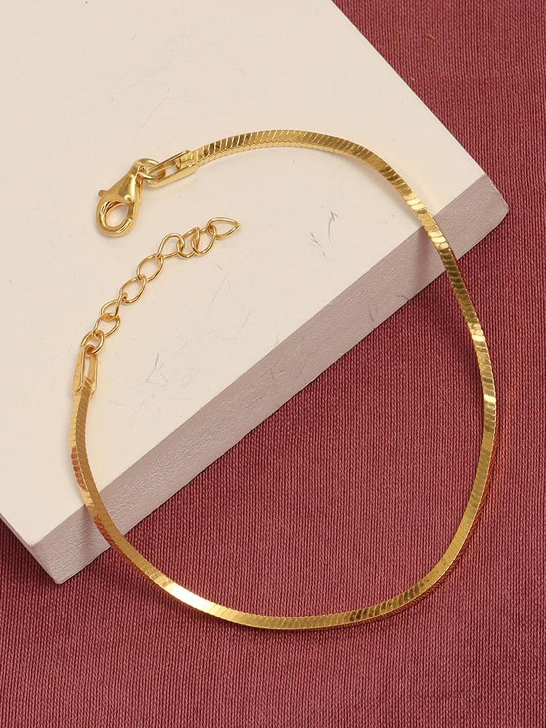 lecalla sterling silver gold-plated link bracelet