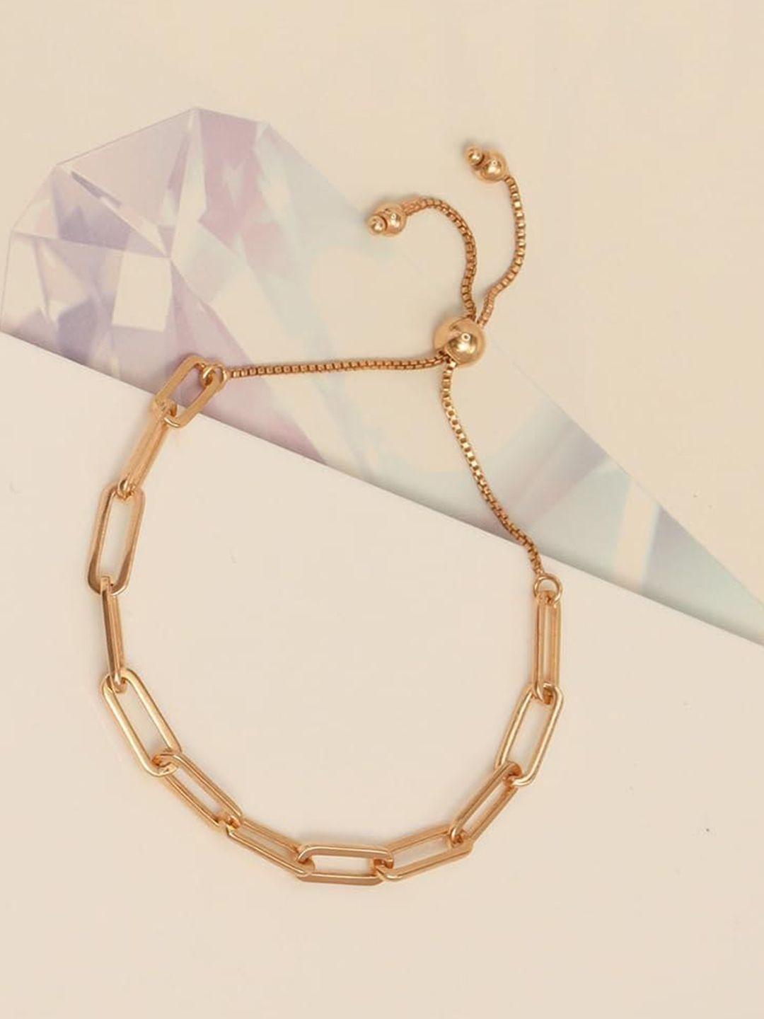 lecalla sterling silver rose gold-plated link bracelet