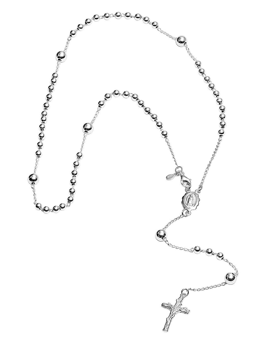 lecalla unisex 925 sterling silver rhodium-plated necklace