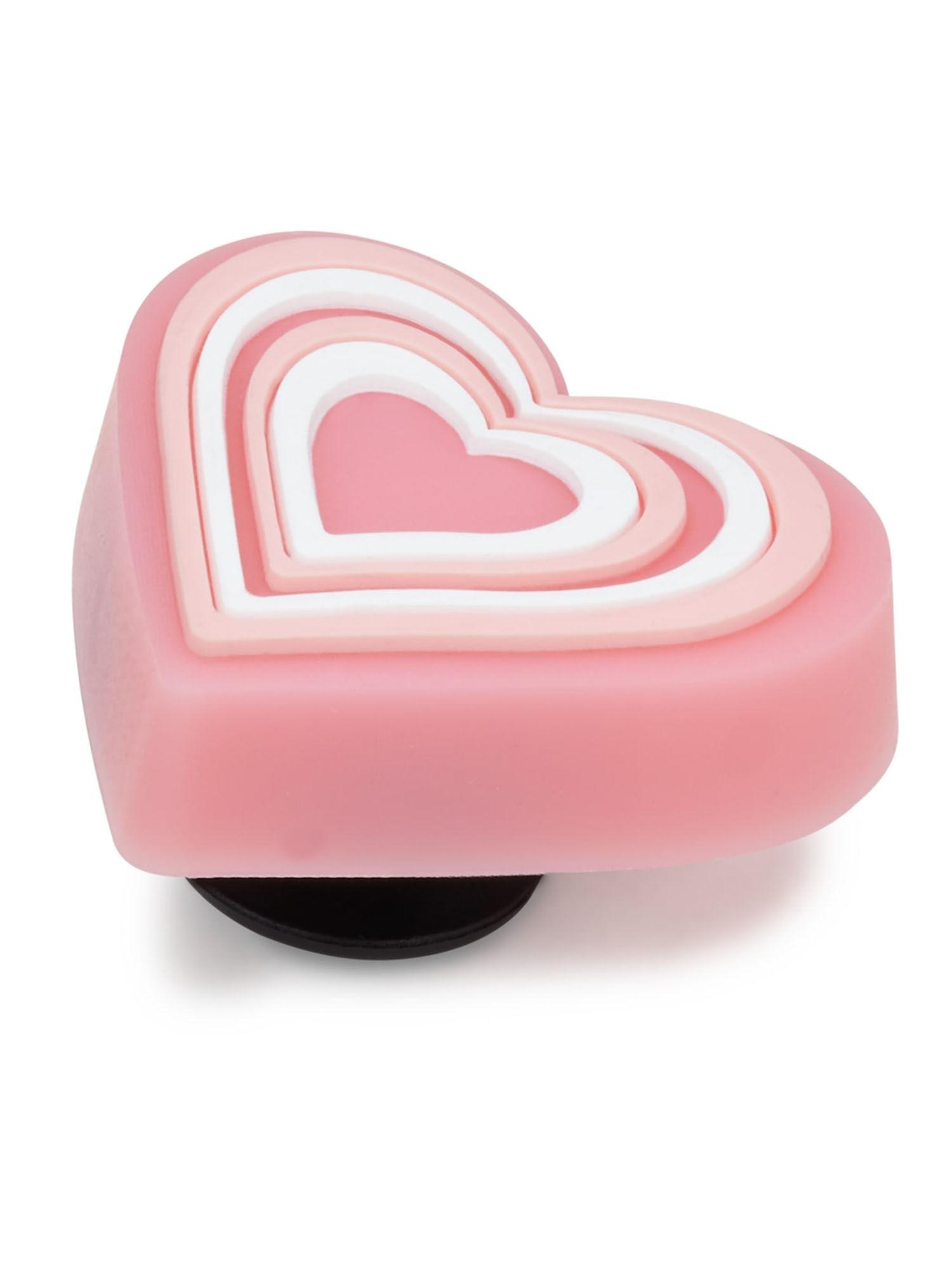 led pink heart jibbitz shoe charm