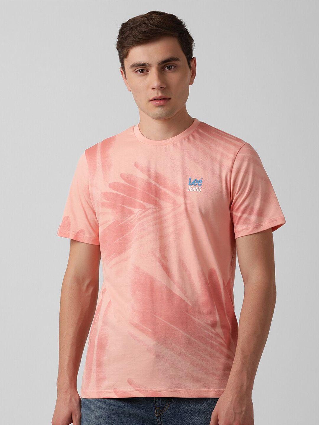 lee abstract printed cotton t-shirt
