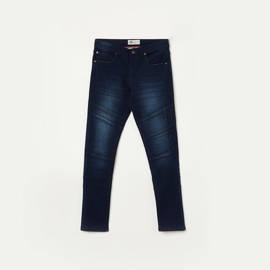lee cooper juniors boys stonewashed skinny fit jeans
