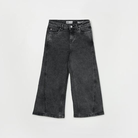 lee cooper juniors girls darkwashed flared jeans