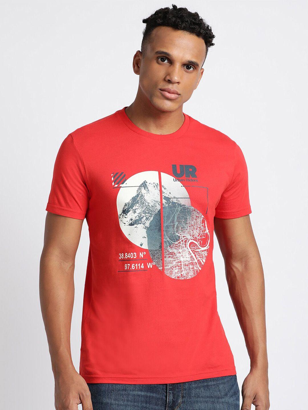 lee graphic printed short sleeves cotton slim fit t-shirt