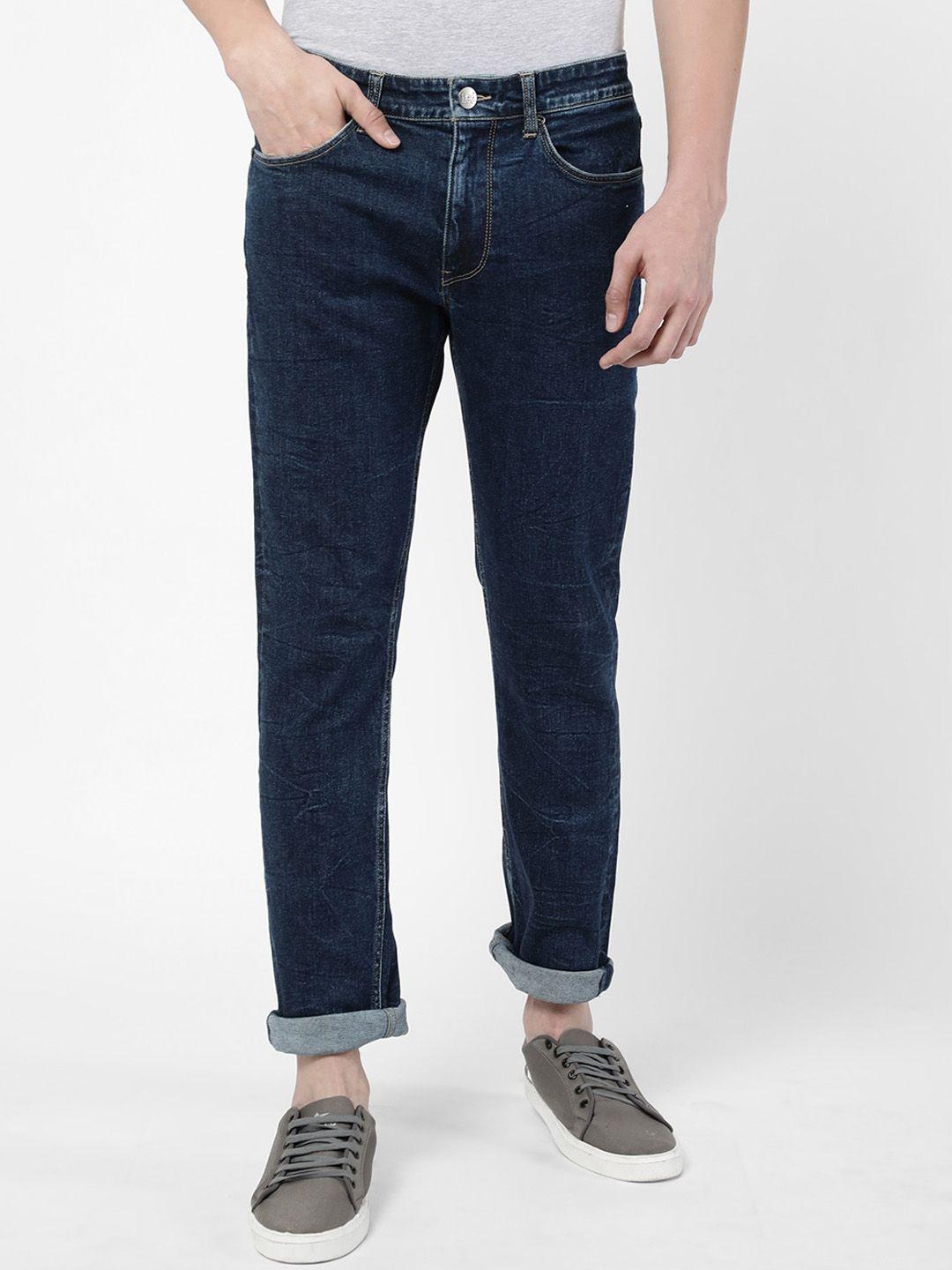 lee men blue slim fit stretchable jeans