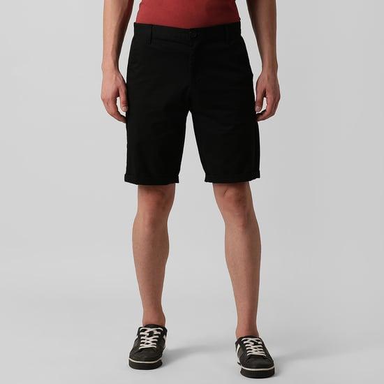 lee men solid justin shorts (slim fit)