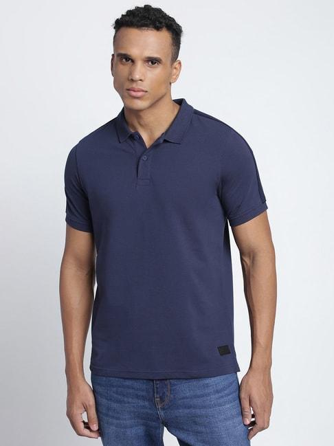 lee navy slim fit polo t-shirt